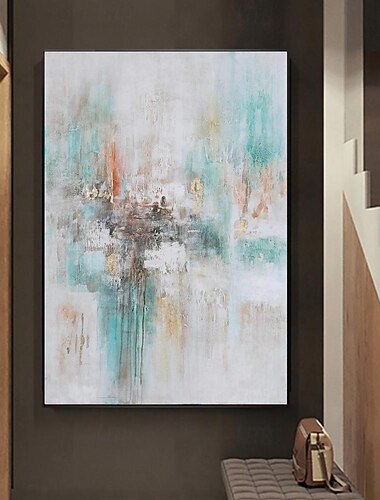  Handgefertigtes Ölgemälde auf Leinwand, Wandkunst, Dekoration, vertikale moderne abstrakte Kunst für Zuhause, Wohnzimmer, Flur, Dekor, gerollt, rahmenlos, ungedehntes Gemälde