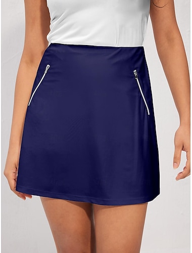  Damen Golf-Skorts Dunkelrosa Schwarz Weiß Leicht Unterteile Herbst Damen-Golfkleidung, Kleidung, Outfits, Kleidung