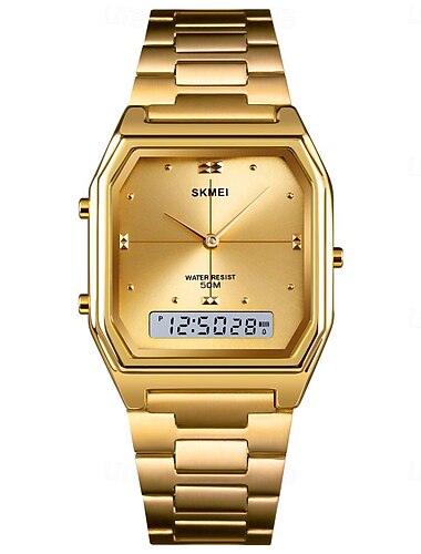  SKMEI Herren Digitaluhr Mode Casual Armbanduhr Stoppuhr Kalender Datum Woche Wasserdichte Stahl Uhr