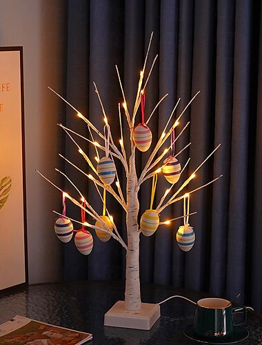  luces de árbol led huevo de pascua luces de decoración del hogar
