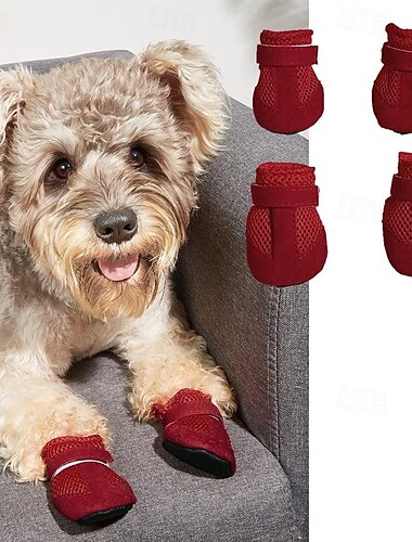  Hund Katze Stiefel / Schuhe Niedlich Lässig Winter Atmungsaktiv Weich Waschbar Bequem Outdoor Alltagstauglich Hundebekleidung for Bichon Frise Zwergspitz Baby Haustier Papillon Klein