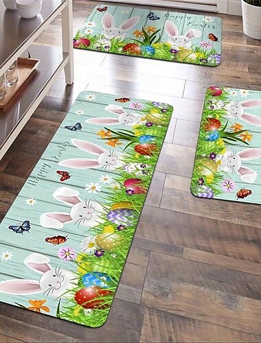  coniglietto di pasqua felice zona tappeto tappetino da cucina antiscivolo a prova di olio tappetino soggiorno tappeto indoor outdoor mat arredamento camera da letto tappetino da bagno tappeto