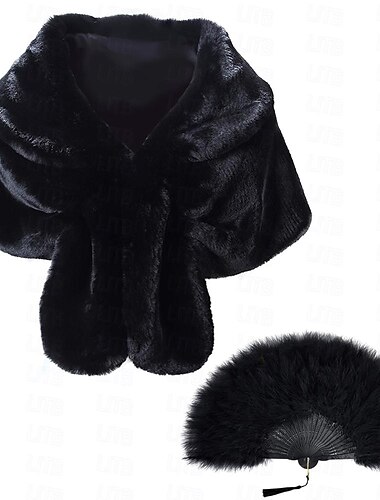  Retro Vintage Goldene Zwanziger 1920er Faltfächer Schals Der große Gatsby Hochzeitsgast Damen Weihnachten Neujahr Hochzeit Party / Abend Hochzeitsempfang Erwachsene 1 Ventilator Schal Herbst Winter