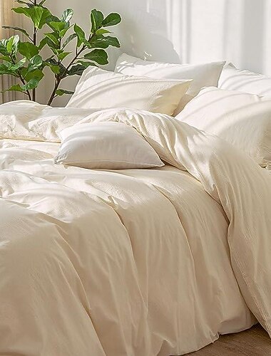  set copripiumino biancheria da letto - 1 copripiumino con 2/1 federe per cuscino - copripiumino 3/2 pezzi con chiusura a cerniera verde salvia pesca puzz rosso blu giallo bianco nero