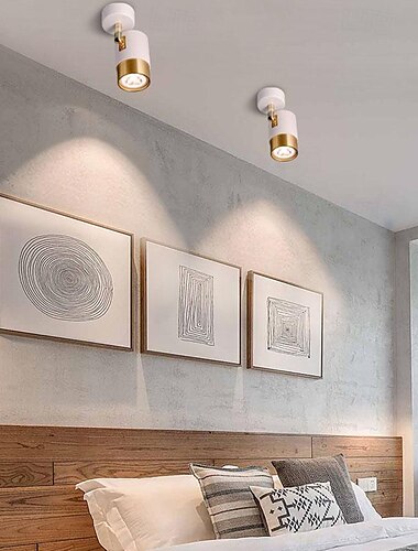  Klappbares Spotlicht aus Aluminium, ultradünnes, oberflächenmontiertes Downlight, verstellbare LED-Deckenspotlampen, blendfreie Deckenlampen für Wohnzimmer-Downlight, Decken-Downlight mit hoher