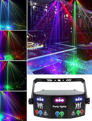  15 ogen rgb dj disco feest licht binnen stroboscoop podium verlichting effect led projector door dmx512 controle en geluid geactiveerd ravelight voor thuis verjaardagsfeestjes karaoke ktv