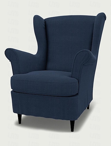  Leinen Wingback-Stuhlbezug mit Armlehnenbezug maschinenwaschbar trocknergeeignet