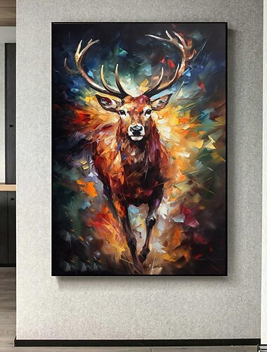  Pintado à mão colorido lindo pássaro águia gato pintura a óleo design moderno decoração de casa tela artesanal imagem de arte de parede como presentes (sem moldura)