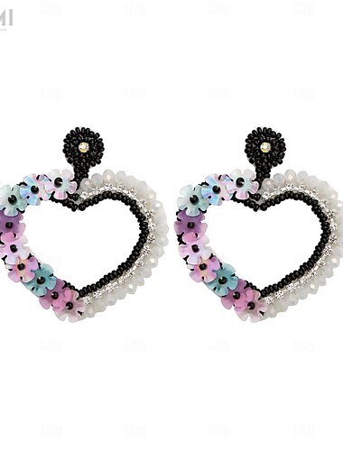 Ohrring Ohrringe Retro Vintage Böhmische Boho Kunststoff Für Cosplay Damen Modeschmuck Modeschmuck