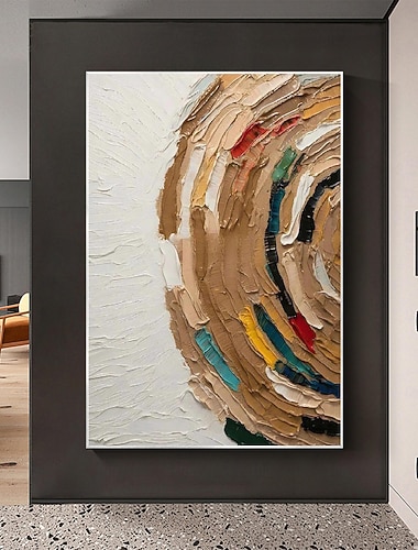 handgemaakte originele minimalistische textuur olieverfschilderij op canvas muur decorskin textuur abstracte kunst schilderij voor huisdecor met uitgerekt frame/zonder binnenframe schilderij