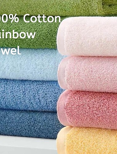  Toalla para el hogar, toallas de baño 100% algodón para el hogar, secado rápido, superabsorbente, ligera, suave, multicolor