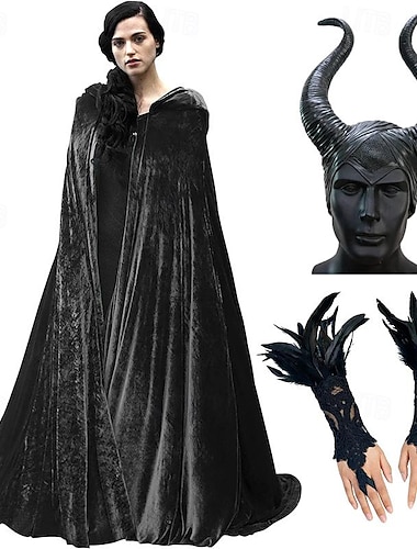  Middeleeuws Renaissance Mantel Outfits Heks Viking Ranger Uniseks Fantasie Walpurgisnacht Halloween Carnaval Prestatie Feest Volwassenen Handschoen Mantel Alle seizoenen