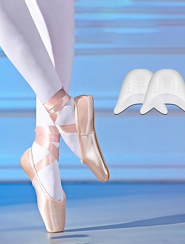  női balettcipő pointe cipő en pointe tánc és lábujjak puha párnák kellékek edzés teljesítmény gyakorló szalagok lapos sarkú rózsaszín fűzős felnőttek / szatén