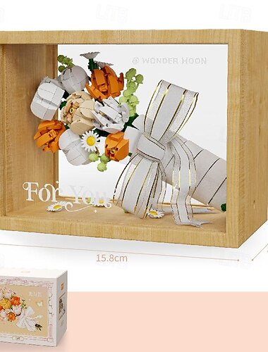  Geschenke zum Frauentag, Moonlight Society, Mini-Partikel, kreatives DIY-Spielzeug, ewige Blumenbausteine, Blumenbündel-Serie, Frauentag, Muttertagsgeschenke für Mädchen, Muttertagsgeschenke für Mama