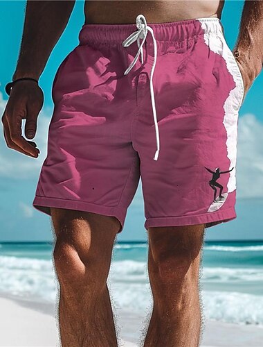  surf heren resort 3D-geprinte boardshort zwembroek elastische taille trekkoord met mesh voering aloha Hawaiiaanse stijl vakantie strand s tot 3xl