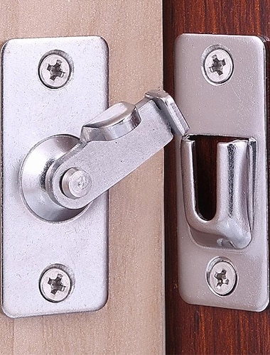  Încuietoare de blocare a ușii din oțel inoxidabil 304 de rezistență, încuietoare cu cataramă de 90 de grade încuietoare de blocare a ușii în unghi drept încuietoare cu pârghie încuietoare de siguranță pentru ușă
