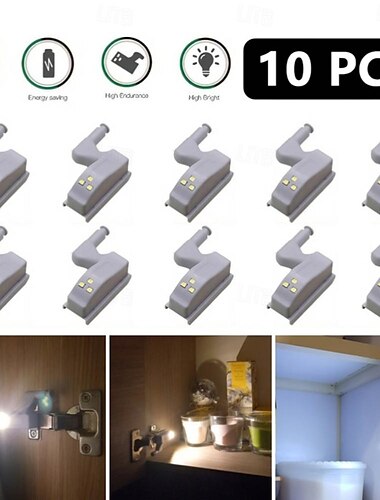  10 יחידות led ארון אור led מנורת ציר פנימי אור ארון סוללה מנורת אלחוטית מנורה אוניברסלי ארון ארון חיישן תאורת חיישן