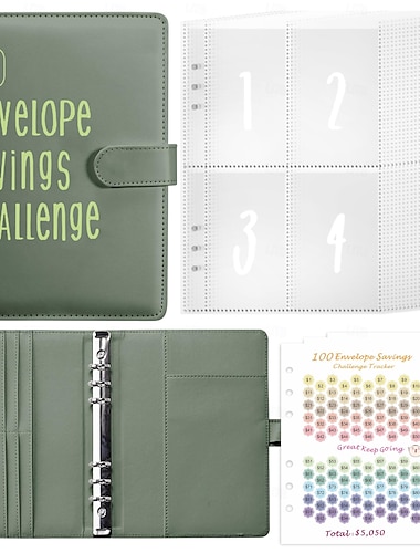  Money Organizer Binder Envelopes Saving Challenge 52 Weeks Saving Challenge Budgeting Planner 2024