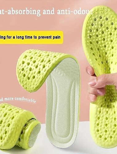  1 par de plantillas de desodorante transpirables y cómodas con absorción de impactos, plantillas para zapatillas de deporte, plantillas cómodas para fascitis plantar, suela ortopédica sexual para