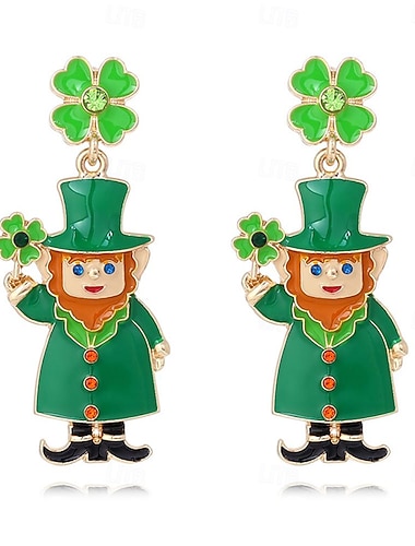  utca. Patrick's Day shamrock ír álarcos fülbevaló felnőtt női cosplay party álarcos karneváli maskara Szent Patrik napja egyszerű halloween jelmezek