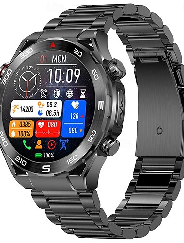  Smartwatch x100 Herren Bluetooth Anruf 1,43 Zoll Großbild-Armbanduhr EKG Blutzucker Gesundheitsüberwachung Sport Fitness Smartwatch