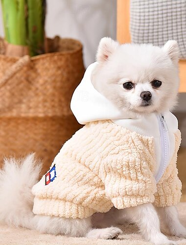  Perros Gatos Saco y Capucha Moda Estilo lindo Invierno Templado Suave Lavable Cómodo Exterior Deportes Ropa para perros for Bichón Frisé Caniche Pomerania Animal doméstico del bebé Mariposa