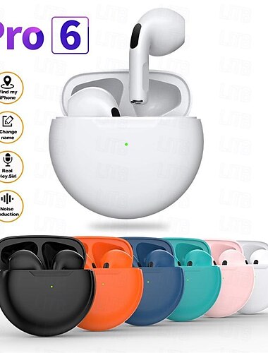  Pro6 True Wireless écouteurs TWS écouteurs intra-auriculaires Bluetooth 5.0 sport design ergonomique appairage automatique pour Apple Samsung Huawei Xiaomi MI usage quotidien voyage trekking