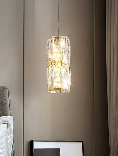  luci a sospensione moderne illuminazione dell'isola della cucina lampada a sospensione in oro, lampadario di cristallo moderno regolabile per lampade da sala da pranzo sul tavolo (3 luci)