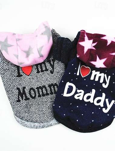  Hunder Katter Hettegensere Mote søt stil Vinter Varm Myk Vaskbar Bekvem utendørs Sport Hundeklær for Bichon Frisé Puddel Pommeran ungt kjæledyr Sommerfugl