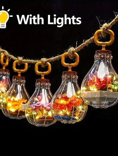  Kerstcadeaus voor vrouwen mam haar gloeilamp vetplant bloem plant bouwblok vetplant in pot bouwblok bureau decoratie cadeau vrouwen dag Moederdag geschenken voor meisjes