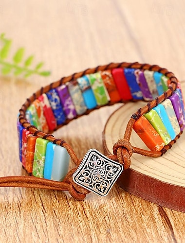  Pulseras de la vendimia pulsera Retro Antiguo Bohemio Boho Poliéster Para Cosplay Hombre Mujer Joyería de disfraz Joyería de moda