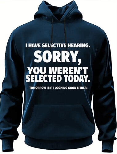  Herren Grafik Buchstabe Kapuzensweatshirt Kapuzenshirts Pullover Täglich Langarm Mit Kapuze 3D-Druck Urlaub Sport im Freien Ferien Schwarz Marineblau Druck Fronttasche Frühling & Herbst Designer