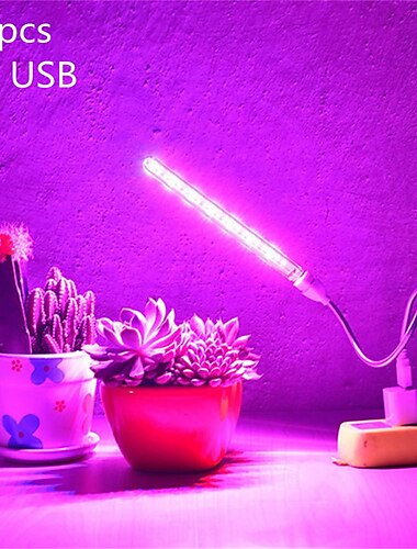  2 pz 1 pz led coltiva la luce 21 led usb portatile led pianta coltiva la luce dc5v spettro completo fito lampada rotazione flessibile luce interna
