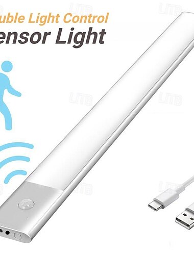  2-in-1-Modus Sensor Schrankleuchte Smart Home LED kabellose Schrankleuchte USB-Aufladung magnetische Induktion mit selbstklebender Garderobenleuchte