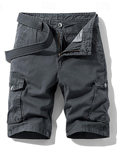  Bărbați Pantaloni Scurți Cargo Pantaloni Scurți Fermoar Buzunar Simplu Respirabil Απαλό Casual Sfârșit de săptămână Modă Șic Stradă Negru Albastru piscină Micro-elastic