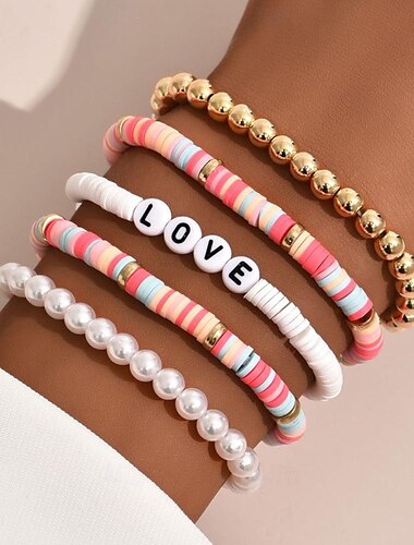  Brazalete Joyas Retro Antiguo Bohemio Boho El plastico Para Cosplay Hombre Mujer Joyería de disfraz Joyería de moda