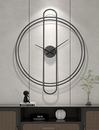  Reloj de pared moderno decorativo de metal silencioso para decoración de sala de estar Relojes de pared de 12 pulgadas con pilas reloj minimalista que no hace tictac decoración de pared para oficina