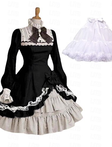  Retro Vintage Gotische Lolita Rokoko Kleid Reifrock Krinoline Unterrock Trompetenärmel Film-/TV-Themenkostüme Spitze Schleife Damen Mädchen Party Maskerade Party & Abend Erwachsene Kleid Unterrock