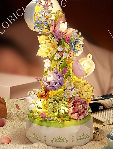  Frauentagsgeschenke, Bausteine, Blumenkunst, Teesprache, Beleuchtung, Spieluhr und zusammengebautes Bausteinspielzeug, Muttertagsgeschenke für Mama