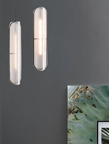  led-hanglamp 1-lichts 12 cm geometrische vormen hanglamp metaal eilandlicht moderne Scandinavische stijl slaapkamer eetkamer decorverlichting ophanging hangende verlichting kroonluchter hangende