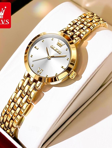  OLEVS prezent na Dzień Matki dla kobiet zegarek kwarcowy minimalistyczny modny casualowy zegarek wodoodporny ozdobny zegarek ze stali