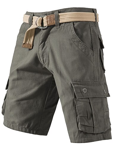  Hombre Pantalón Corto Cargo Pantalón corto Shorts para senderismo Cordón de la pierna Multi bolsillo Plano Listo para vestir Longitud de la rodilla Casual Diario Festivos Deportes Moda Ejército