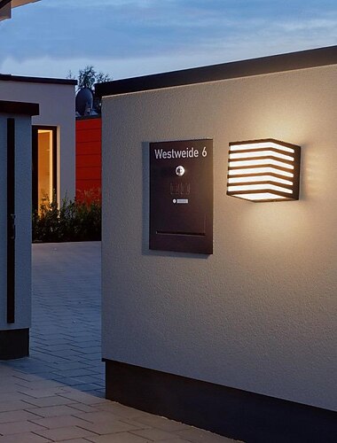  zewnętrzna lampa ścienna led nowoczesne zewnętrzne kinkiety ciepłe białe światło wodoodporna metalowa lampa ścienna 110-240 v 20 w ścieżka podjazd podłoga trawnik oświetlenie krajobrazu wtyczki