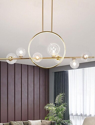  led kroonluchter 100cm smeedijzeren led kroonluchter licht postmodern glas bubble ronde kroonluchter verlichting g9 lamp voor slaapkamer kantoor woonkamer