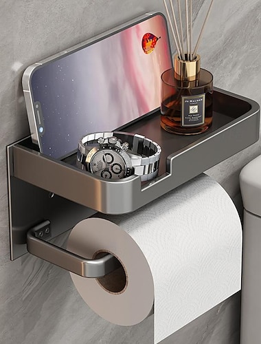  Коробка для туалетной бумаги, настенный ящик для туалетной бумаги, неперфорированная полка для туалетной бумаги для ванной комнаты, полка для хранения рулонной туалетной бумаги
