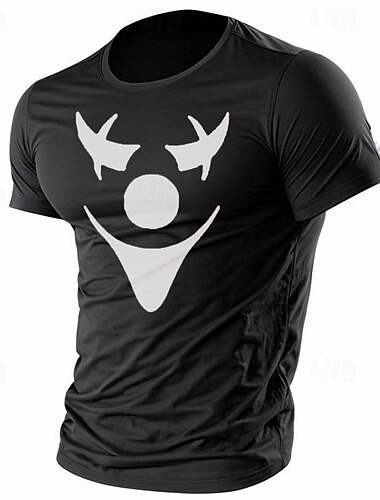  Herren Lustig T Shirt T-Shirt Polyester Kurzarm Grafik Hemd Armee-Grün / Olive Armee Grün + Schwarz Schwarz 1 Bequemes T-Shirt Sport im Freien Ferien Modedesigner-Kleidung