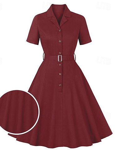  Retro Vintage 1950er Vintage-Kleid Cocktailkleid Swing-Kleid Ausgestelltes Kleid Damen Maskerade Party / Abend Junggesellinnenabschiedsparty Erwachsene Kleid Abschlussballkleider