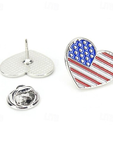  Amarican-Cartoon-Brosche, Nationalkarte, Flagge, Metallabzeichen, Tasche, Kleidung, Kragen, Anstecknadeln, Schmuck, Geschenke, Präsidententag