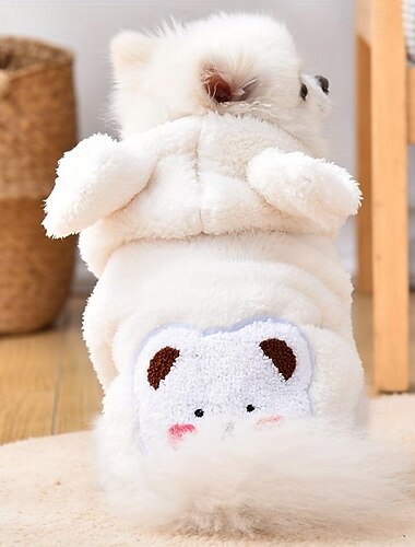  Perros Gatos Saco y Capucha Moda Estilo lindo Invierno Templado Suave Lavable Cómodo Exterior Deportes Ropa para perros for Bichón Frisé Caniche Pomerania Animal doméstico del bebé Mariposa