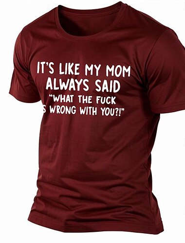  Herren Buchstabe Grafikdrucke Familie T Shirt Grafischen T-Shirt Baumwolle Kurze Ärmel Grafik Hemd Schwarz Weiß Rosa Bequemes T-Shirt Urlaub Straße Modedesigner-Kleidung